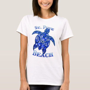 St Pete Beach Florida Vakantie Tribale Schildpad T-shirt