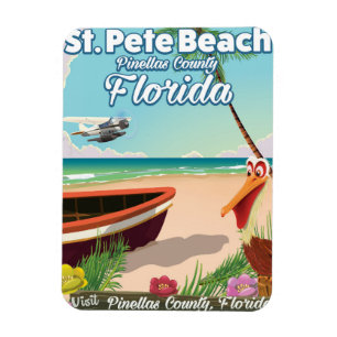 St. Pete Beach Florida vintage-poster Magneet