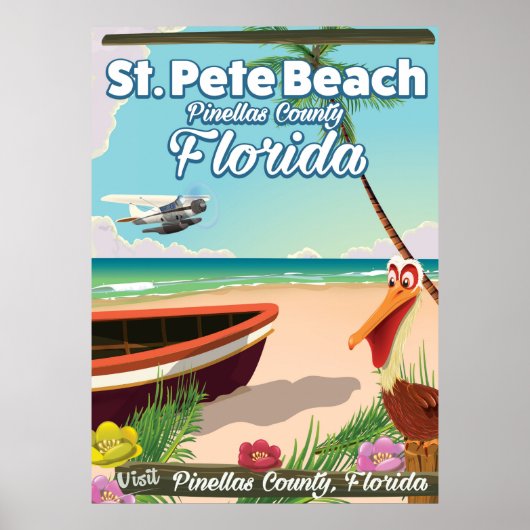 St. Pete Beach Florida vintage reisposter Poster (Voorkant)