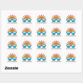 St. Pete Beach Florida Zonnebril Vierkante Sticker (Vel)