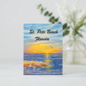 ST. PETE BEACH OCEAN WAVES BRIEFKAART (Staand voorkant)