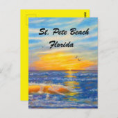 ST. PETE BEACH OCEAN WAVES BRIEFKAART (Voorkant / Achterkant)