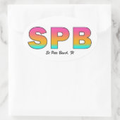 St Pete Beach ovale sticker (Tas)