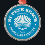 St Pete Beach (zeeschelp) Metalen Ornament<br><div class="desc">St Pete Beach,  Florida.</div>