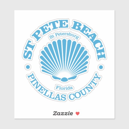 St Pete Beach (zeeschelp) Sticker (Vel)