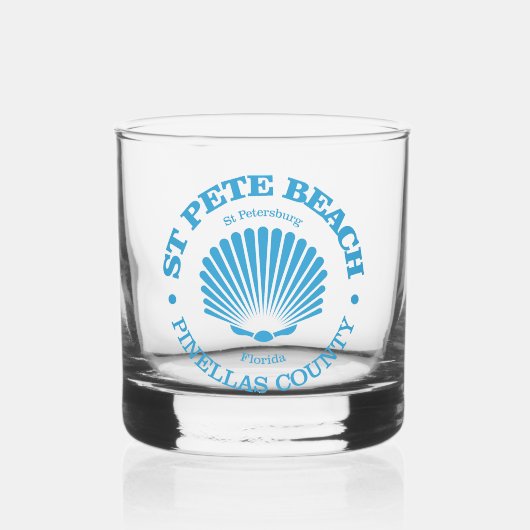 St Pete Beach (zeeschelp) Whisky Glas (Voorkant)