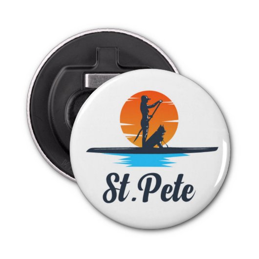St Pete Button Bottle Opener (Voorkant)