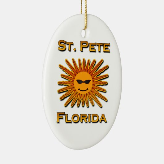 St. Pete Florida Sun Logo Keramisch Ornament (Rechts)