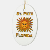 St. Pete Florida Sun Logo Keramisch Ornament (Links)