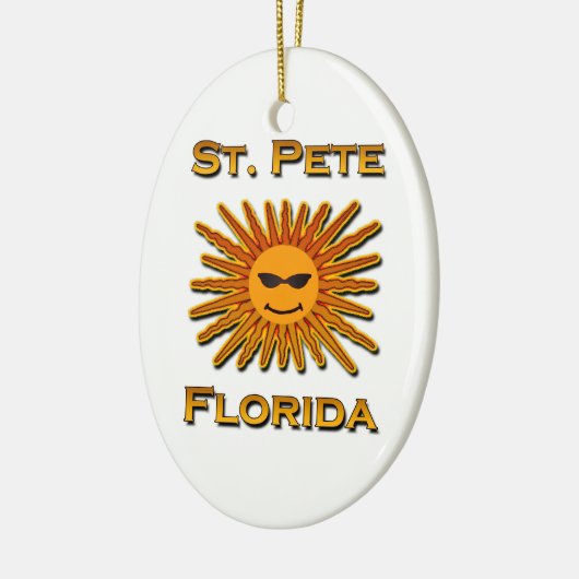 St. Pete Florida Sun Logo Keramisch Ornament (Links)