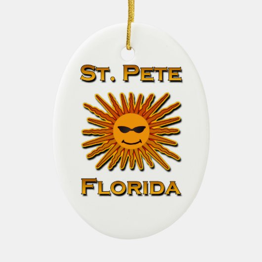 St. Pete Florida Sun Logo Keramisch Ornament (Voorkant)