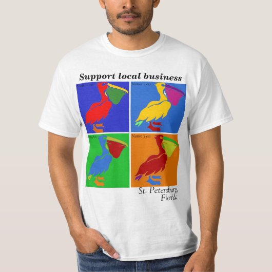 St. Pete Native Pelican T-shirt (Voorkant)