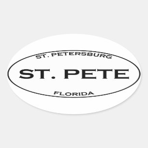 ST. PETE - Sint-Petersburg Florida Ovale Sticker