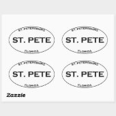 ST. PETE - St. Petersburg Florida Ovale Sticker (Vel)