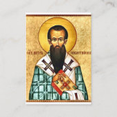 St. Peter, Bishop of Sebaste Orthodox Prayer Card Plaatskaartje (Voorkant)