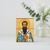 St. Peter, Bishop of Sebaste Orthodox Prayer Card Plaatskaartje (Staand voorkant)