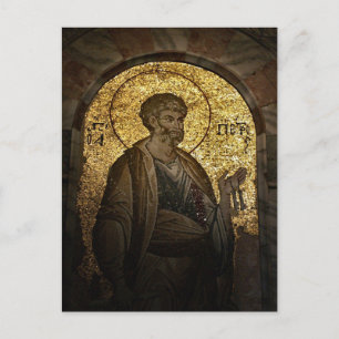 St. Peter Byzantijnse mozaïek orthodoxe icoon Briefkaart