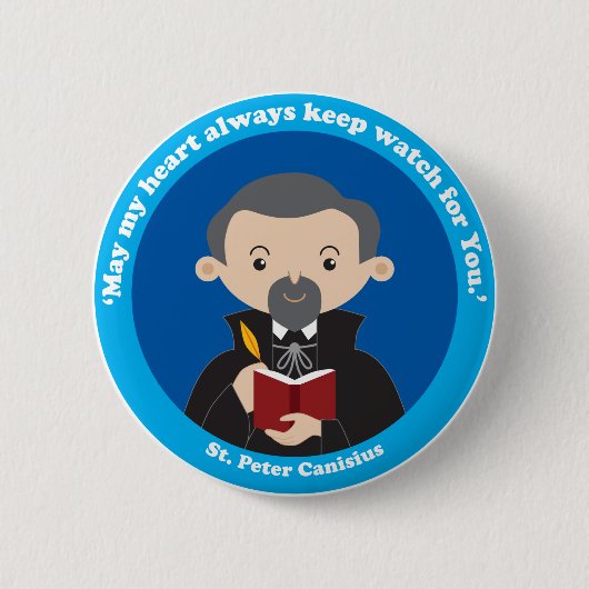 St. Peter Canisius Ronde Button 5,7 Cm (Voorkant)