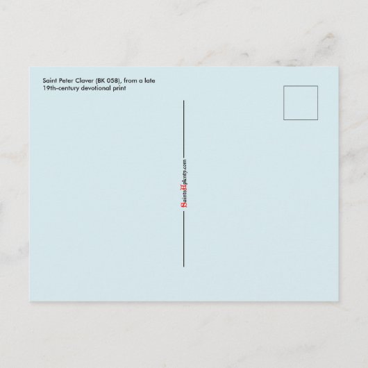 St. Peter Claver (BK 058) Briefkaart (Achterkant)