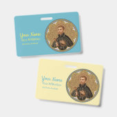 St. Peter Claver (BK 058; Stijl 1) Badge (Voor- en achterkant)