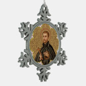St. Peter Claver (BK 058) Tin Sneeuwvlok Ornament (Links)