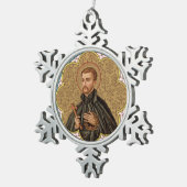 St. Peter Claver (BK 058) Tin Sneeuwvlok Ornament (Rechts)