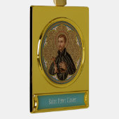 St. Peter Claver (BK 058) Verguld Banner Ornament (Rechts)