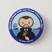 St. Peter Claver Ronde Button 5,7 Cm (Voorkant)