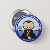 St. Peter Claver Ronde Button 5,7 Cm (Voorkant /achterkant)