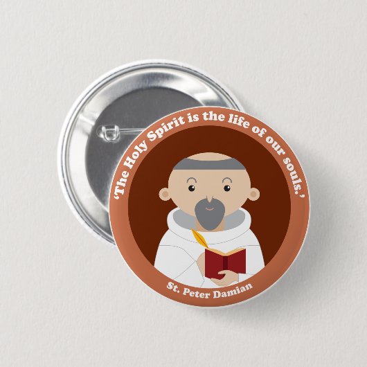St. Peter Damian Ronde Button 5,7 Cm (Voorkant /achterkant)