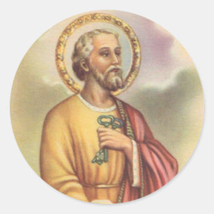 St. Peter de Apostle First Pope Ronde Sticker