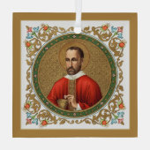 St. Peter Faber (BK 051; beroemd citaat) Glas Ornament (Achterkant)