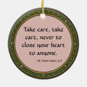 St. Peter Faber (BK 051; beroemd citaat) Keramisch Ornament (Achterkant)