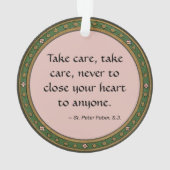 St. Peter Faber (BK 051; beroemd citaat) Ornament (achterkant)