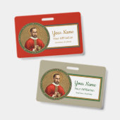 St. Peter Faber (BK 051; Stijl 2) Badge (Voor- en achterkant)