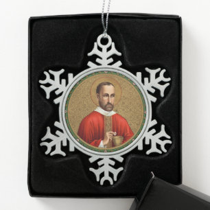 St. Peter Faber (BK 051) Tin Sneeuwvlok Ornament
