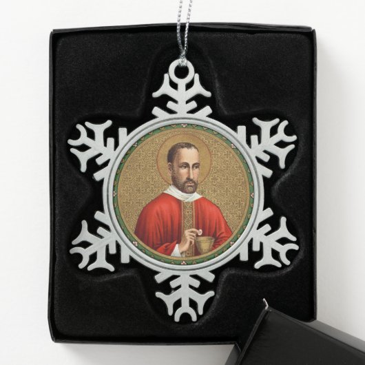 St. Peter Faber (BK 051) Tin Sneeuwvlok Ornament (Kistje)