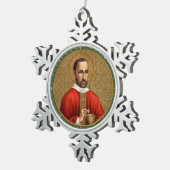 St. Peter Faber (BK 051) Tin Sneeuwvlok Ornament (Rechts)