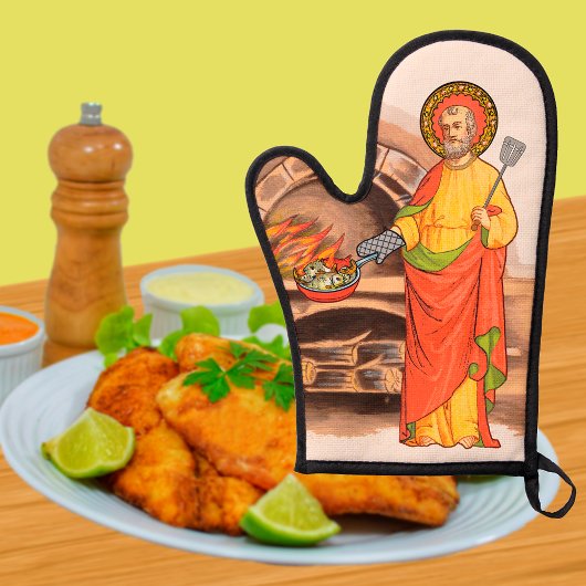 St. Peter Frying Fish Oven Mitt Ovenwant