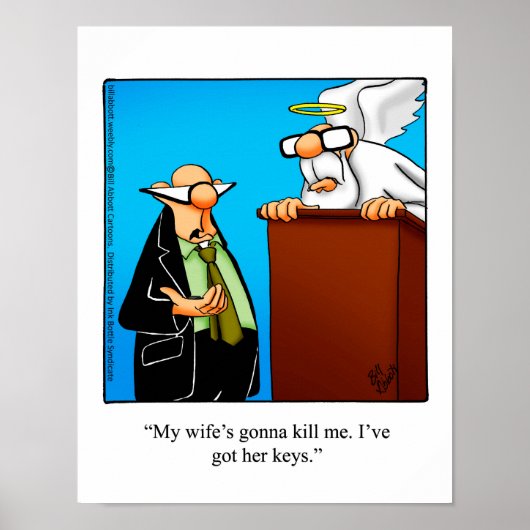 St. Peter Humor "Wife's Keys" Poster (Voorkant)
