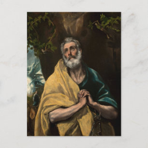 St. Peter in tranen door El Greco Briefkaart