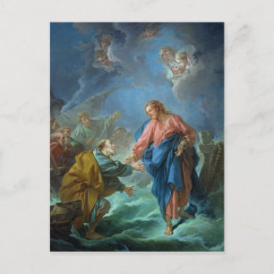 St. Peter nodigde uit om op het water te lopen, 17 Briefkaart