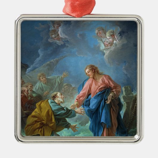 St. Peter nodigde uit om op het water te lopen, 17 Metalen Ornament (Voorkant)