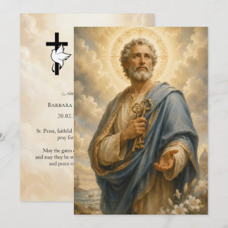 St. Peter rouwkaart gebed 5x7 inch kaart