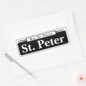 St. Peter St., New Orleans straatnaambord Rechthoekige Sticker (Envelop)