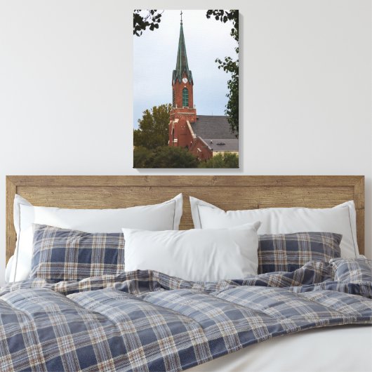St Peter Steeple Canvas Afdruk (Insitu (Slaapkamer))