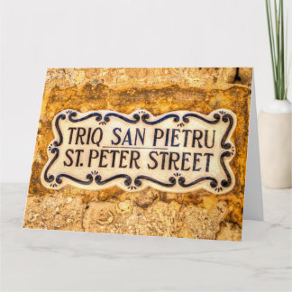 St. Peter Street Sign Malta Kaart