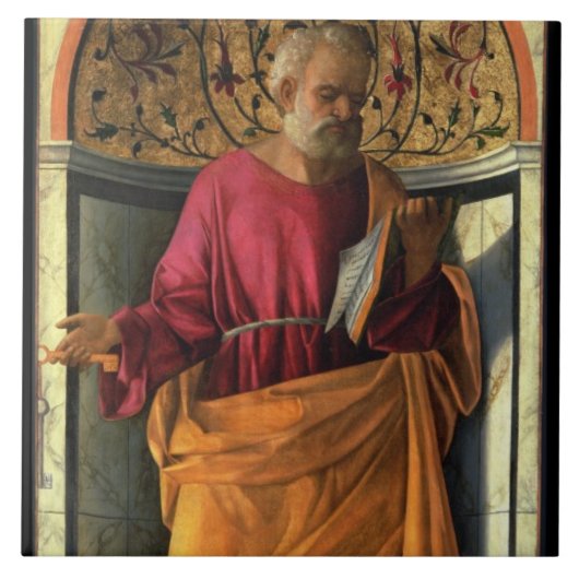 St. Peter (tempera op canvas) Tegeltje (Voorkant)