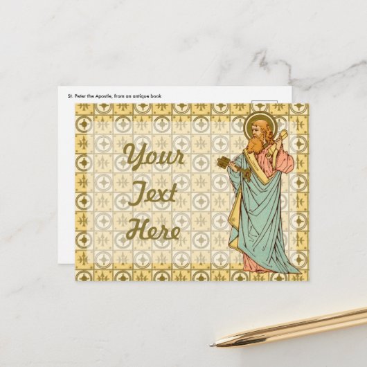 St. Peter the Apostle (RLS 14) Briefkaart 1 (Voorkant / Achterkant in situ)