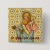 St. Peter the Apostle (RLS 14) Vierkante Button 5,1 Cm (Voorkant)